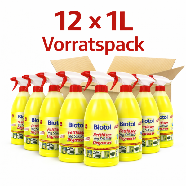12 x 1 Liter BIOTOL Fettlöser Fettentferner Degreaser