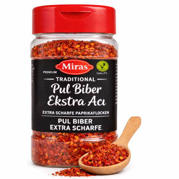 Miras Pul Biber EXTRA scharf - Chiliflocken - Paprikaflocken (160g)