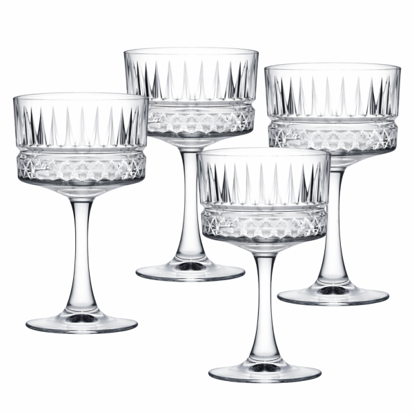 PASABAHCE 440437 Elysia Champagnerbecher Glas transparent 4er-Set 500ml