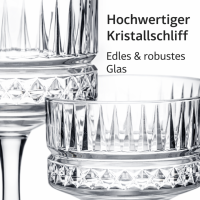 PASABAHCE 440437 Elysia Champagnerbecher Glas transparent 4er-Set 500ml