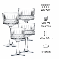 PASABAHCE 440437 Elysia Champagnerbecher Glas transparent 4er-Set 500ml