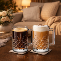 Pasabahce 55472 Teeglas Glasbecher mit Henkel Timeless 315ml (2er Set)