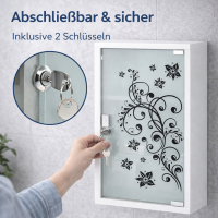 HI - 33288 Medizinschrank Metall mit Glastür und...