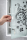 HI - 33288 Medizinschrank Metall mit Glastür und Schloss (bedruckt) in Weiß