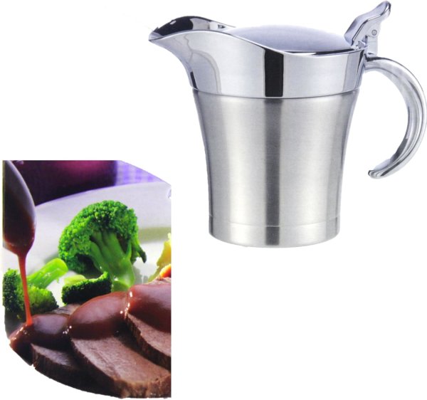 HI - Edelstahl Thermo Sauciere Soßenkanne Soßenschale doppelwandig