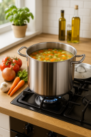 HI Universaltopf Suppentopf mit Glasdeckel und Dampfloch Induktion 20L