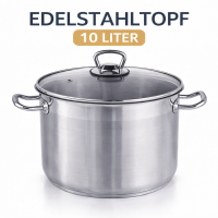 HI Universaltopf Suppentopf mit Glasdeckel und Dampfloch...