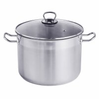 HI Universaltopf Suppentopf mit Glasdeckel und Dampfloch Induktion 10L