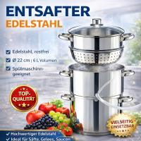HI - Entsafter aus Edelstahl (Maße ca. Ø...