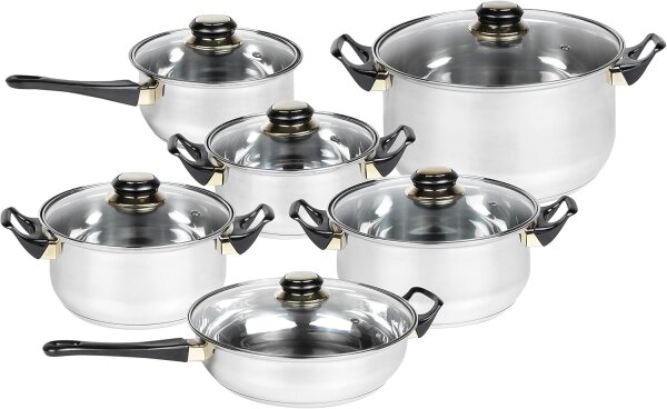 HI - Edelstahl Kochtopf Set (12-teilig)