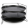 HI - Pizza Backset mit Halter 4er Set Pizzablech Antihaft 3 Backformen