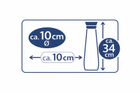 HI - Wasserkaraffe Glaskaraffe Glas-Karaffe Glaskanne Krug 1 L