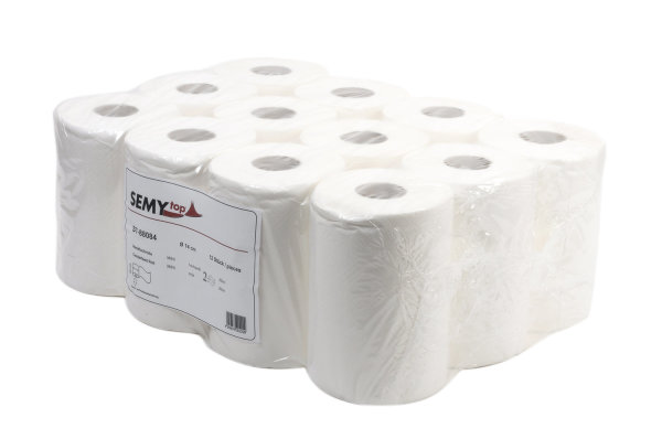 Semy Handtuchrolle Innenabwicklung 20cm 2 lagig 12 Rollen (ST-88084)