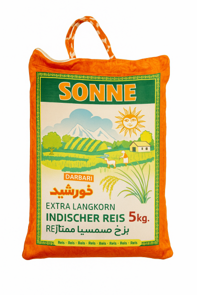 Khorshid Sonne Basmati Reis Darbari Extra Langkorn Reis 5 Kg