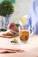 Pasabahce 95781 2er Tassen Set mit Untertasse ca. 38,5 cl aus Glas