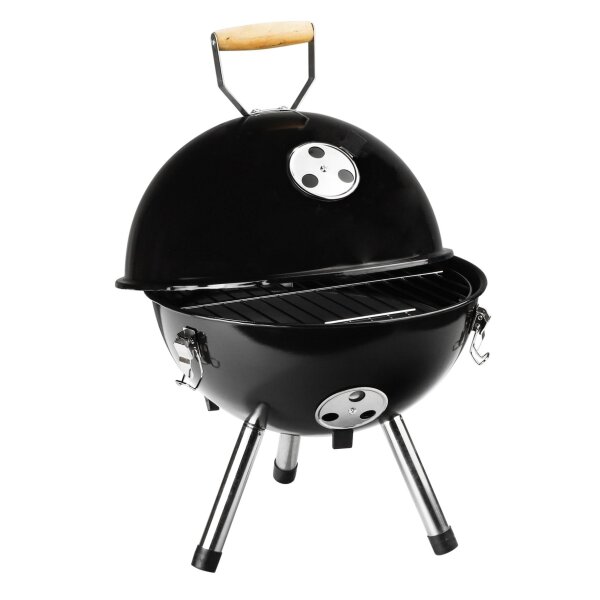 HI - Kugelgrill Mini schwarz Picknickgrill Tischgrill Campinggrill