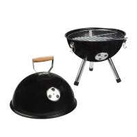 HI - Kugelgrill Mini schwarz Picknickgrill Tischgrill Campinggrill