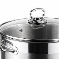 HI Universaltopf Suppentopf mit Glasdeckel und Dampfloch Induktion 15L