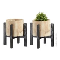 CEPEWA - Blumentopf auf Ständer Holz Übertopf...
