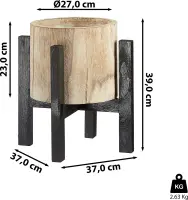 CEPEWA - Blumentopf auf Ständer Holz Übertopf...