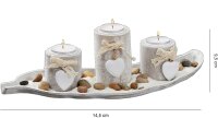 CEPEWA - Teelichthalter Set in antik-weiß auf...