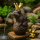 HI - 57035 HI Froschkönig Wasserbrunnen Metall Figur Skulptur Teich Pool Garten