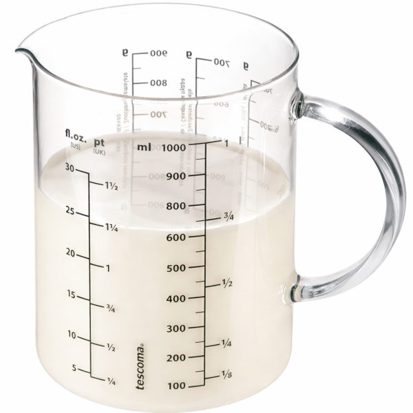 Tescoma Glas-Messbecher Delicia 1000ml hitzebeständiges Borosilikatglas