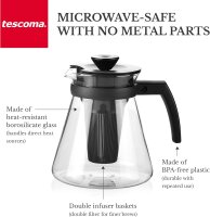 Tescoma Teekanne Kaffeekanne TEO 1,25 Liter mit Teesieb