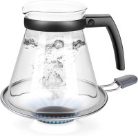 Tescoma TEO Teekanne Borosilikatglas transparent/schwarz 1,7 Liter