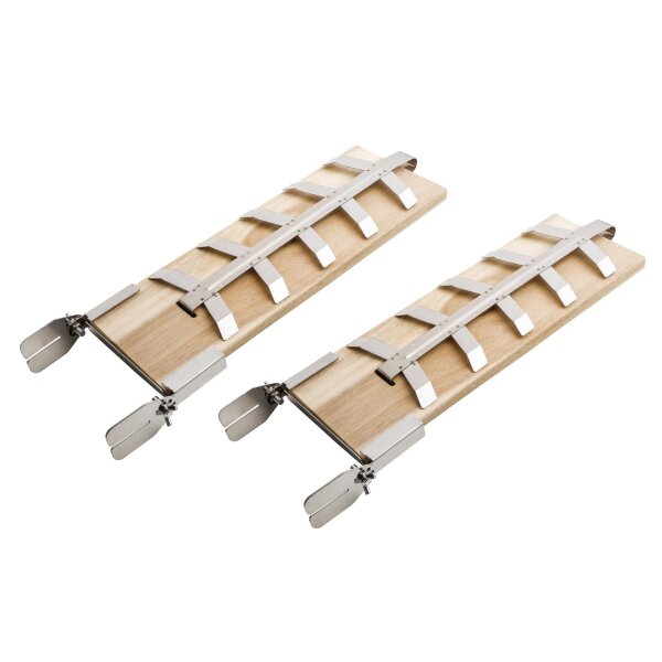 HI - Flammlachs Bretter mit Edelstahl Halter 2er Set Cedernholz