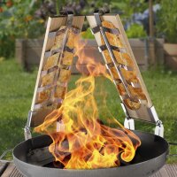 HI - Flammlachs Bretter mit Edelstahl Halter 2er Set Cedernholz
