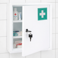 HI - 33329 Medizinschrank aus Stahl mit Tür und...