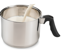 HI - Edelstahl Milchtopf 1,5 Liter Thermoboden 14 cm Sylt Induktion (21306)