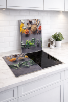 HI - Herdabdeckplatten Glas 2tlg 52x30cm mit rutschfesten...