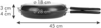Tescoma Doppelpfanne Wendepfanne 26cm Doppelte Antihaft-Bratpfanne Presto
