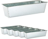 6 x Pflanzkasten verzinktes Stahlblech für Europaletten 38cm B (69099)