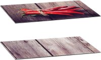 HI - Herdabdeckplatten Glas 2tlg 52x30cm mit rutschfesten...