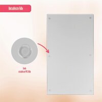 HI - Herdabdeckplatten Glas 2tlg 52x30cm mit rutschfesten Füßen Herdabdeckung (28013)