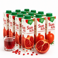 12 x 1 Liter Sunich Granatapfelsaft 100% aus Konzentrat...