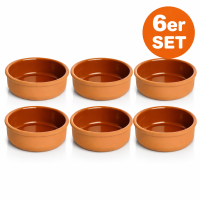 Akkaya Auflaufformen aus Ton 6 tlg. Set Ø 12 cm