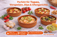 Akkaya Auflaufformen aus Ton 6 tlg. Set Ø 12 cm