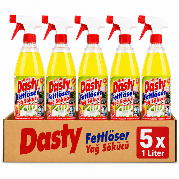 5 x 1000ml Dasty Fettlöser Fettentferner classic