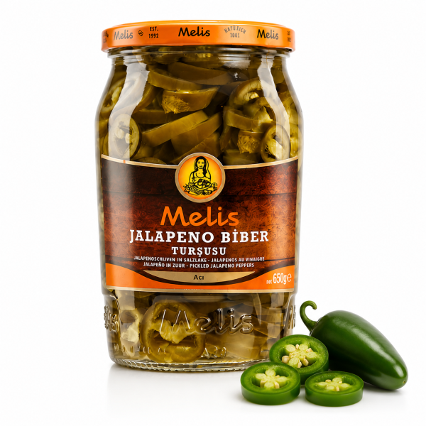 Melis scharfe Jalapenos eingelegt in Salz 650g  - Aci Biber Tursusu
