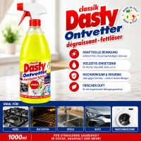 10 x 1000ml Dasty Fettlöser Fettentferner classic