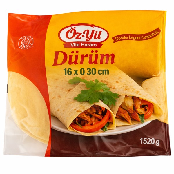 Öz-Yil - 16 x 30cm XL Dürüm Teigfladen - Tortillas (1520g)