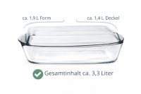 Pasabahce 59009 Auflaufform Servierform rechteckig aus...