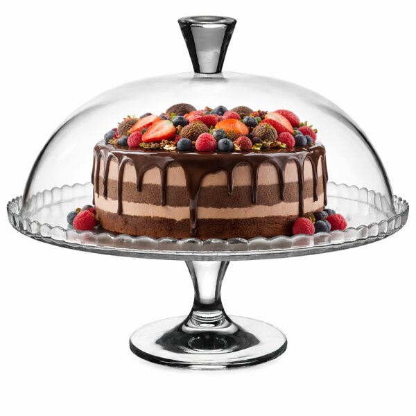 Pasabahce 95200 Patisserie auf Fuß & Deckel aus Glas Ø 32,2 cm