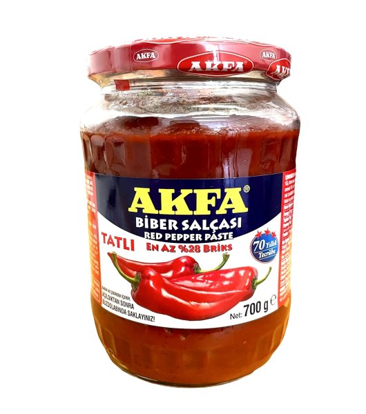 AKFA - PAPRIKAMARK MILD im Glas ohne Konservierungsstoffe - Tatli Biber Salcasi 700g