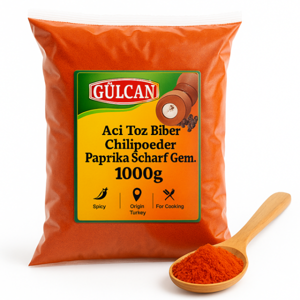 Gülcan - Chilipulver - Paprikapulver scharf gemahlen - Aci toz biber (1000g)