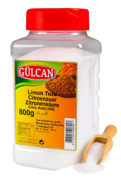 Gülcan XL Gebinde Zitronensalz - Limon tuzu - Citronensäure grobkörnig 800g